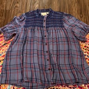 Anthropologie Maeve high neck size large shirt